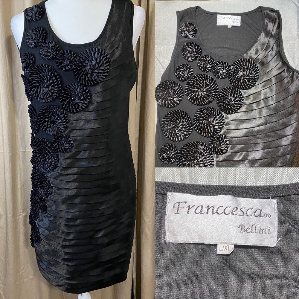 Franccesca black sleeveless dress sz L/XL